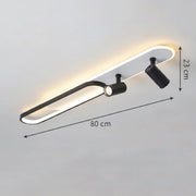 LED lustr s nastavitelným projektorem FISSO Camilla 49W, studené/teplé/neutrální světlo, černá