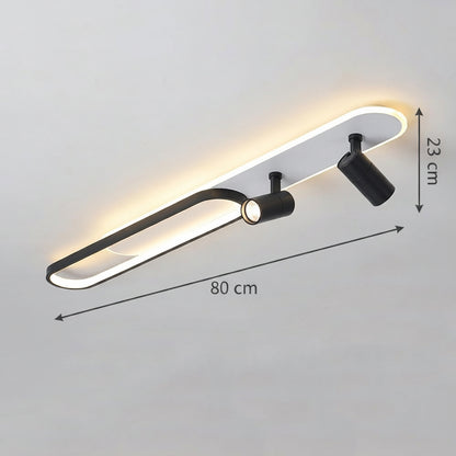 LED lustr s nastavitelným projektorem FISSO Camilla 49W, studené/teplé/neutrální světlo, černá