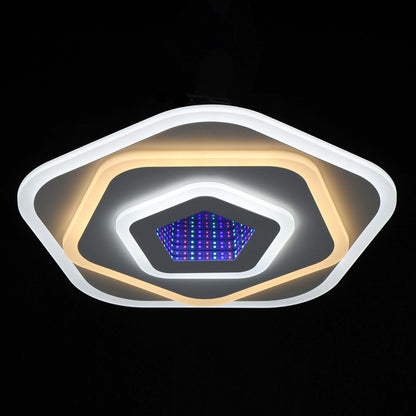 LED lustr NEXA 3D 40W, Průměr 23cm, Studené/Teplé/Neutrální světlo, Bílá