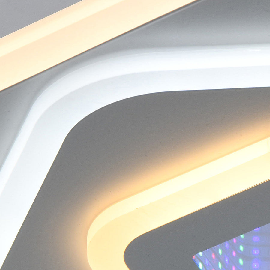 LED lustr NEXA 3D 40W, Průměr 23cm, Studené/Teplé/Neutrální světlo, Bílá