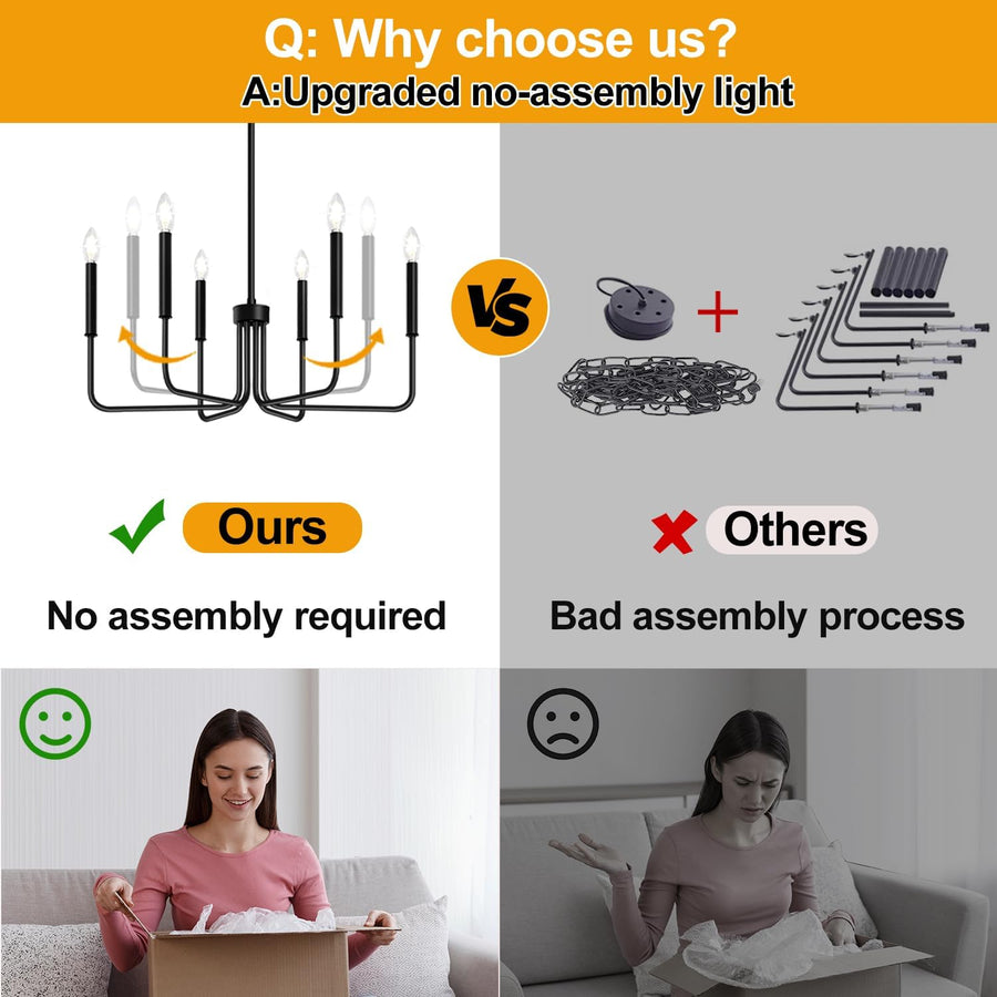 AVANT kovový lustr, typ závěsný s rameny, kulatý, 6xE14, černý