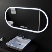 Oválný LED Mirror Altera Motionglow Sensor Marcello Dimable Hoding Clock Defrosting System