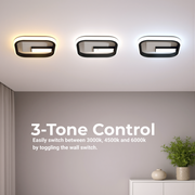 LED lustr VICTORIA 19W, čtvercový, studené/teplé/neutrální světlo, černá, bílá