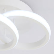 LED lustr VERTEX CIRCULA 21W, 2 kruhy, kovové rámy, studené/teplé/neutrální světlo, bílá