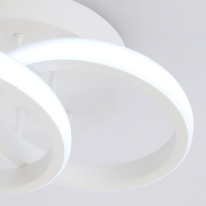 LED lustr VERTEX CIRCULA 21W, 2 kruhy, kovové rámy, studené/teplé/neutrální světlo, bílá