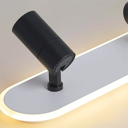 LED lustr s nastavitelným projektorem FISSO Camilla 49W, světlo 3000/4000/6000k, černý