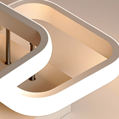 VERTEX Matrix LED lustr, překrývající se diamanty, kovové rámy, 11W, 2 diamanty, studené/teplé/neutrální světlo 3000K/4000K/6000K, bílá