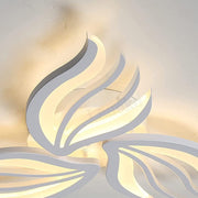 LED lustr s dálkovým ovládáním SAKURA 37W, 3 okvětní lístky, Studené/Teplé/Neutrální světlo, Stmívatelné, Bílá