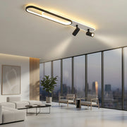 LED lustr s nastavitelným projektorem FISSO Camilla 49W, studené/teplé/neutrální světlo, černá