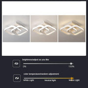 VERTEX Matrix LED lustr, překrývající se diamanty, kovové rámy, 11W, 2 diamanty, studené/teplé/neutrální světlo 3000K/4000K/6000K, bílá