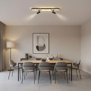 LED lustr s nastavitelným projektorem FISSO Camilla 49W, studené/teplé/neutrální světlo, černá