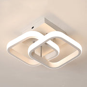 VERTEX Matrix LED lustr, překrývající se diamanty, kovové rámy, 11W, 2 diamanty, studené/teplé/neutrální světlo 3000K/4000K/6000K, bílá