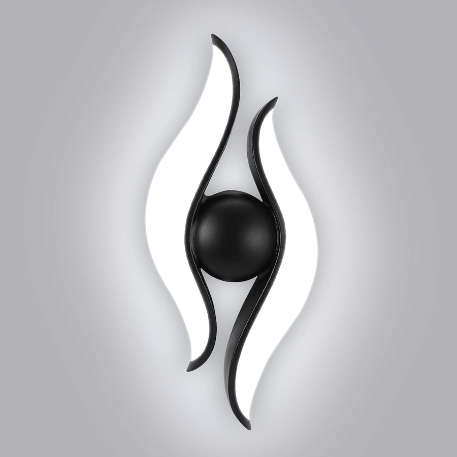 Venkovní a vnitřní nástěnné LED svítidlo, 4 zdroje x 1W, IP65, ABS, černá, 3000K