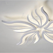 LED lustr s dálkovým ovládáním SAKURA 60W, 5 okvětních lístků, Studené/Teplé/Neutrální světlo, Stmívatelné, Bílá