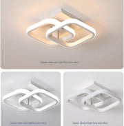 VERTEX Matrix LED lustr, překrývající se diamanty, kovové rámy, 11W, 2 diamanty, studené/teplé/neutrální světlo 3000K/4000K/6000K, bílá