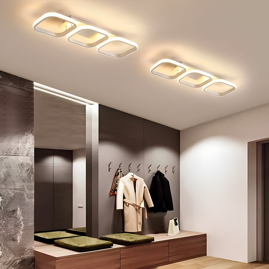LED LED Vertex Greco, paralelní čtverce, 24W, 3 čtverce studené/horké/neutrální, bílé