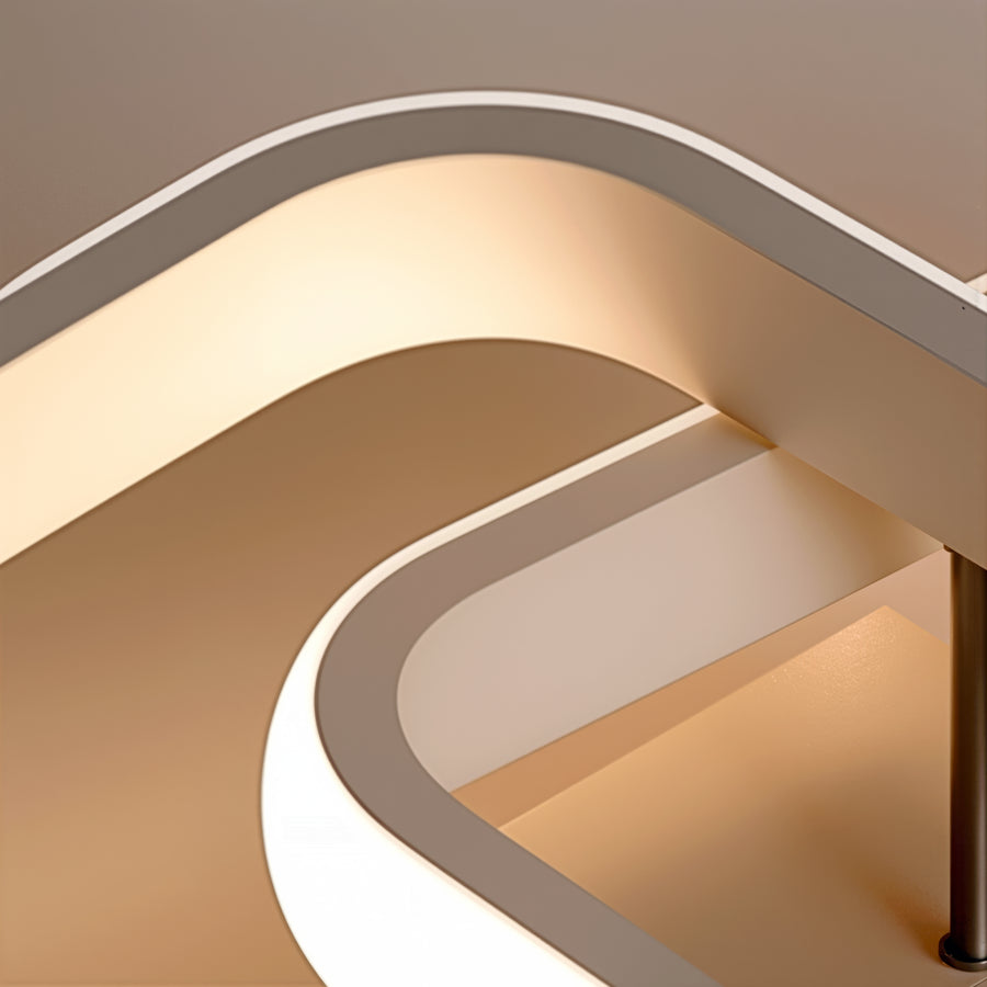 VERTEX Matrix LED lustr, překrývající se diamanty, kovové rámy, 11W, 2 diamanty, studené/teplé/neutrální světlo 3000K/4000K/6000K, bílá