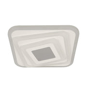 LED lustr NEXA 3D 45W, čtvercový, studené/teplé/neutrální světlo, bílý