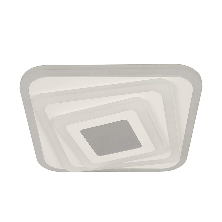 LED lustr NEXA 3D 45W, čtvercový, studené/teplé/neutrální světlo, bílý