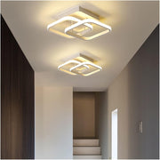 VERTEX Matrix LED lustr, překrývající se diamanty, kovové rámy, 11W, 2 diamanty, studené/teplé/neutrální světlo 3000K/4000K/6000K, bílá