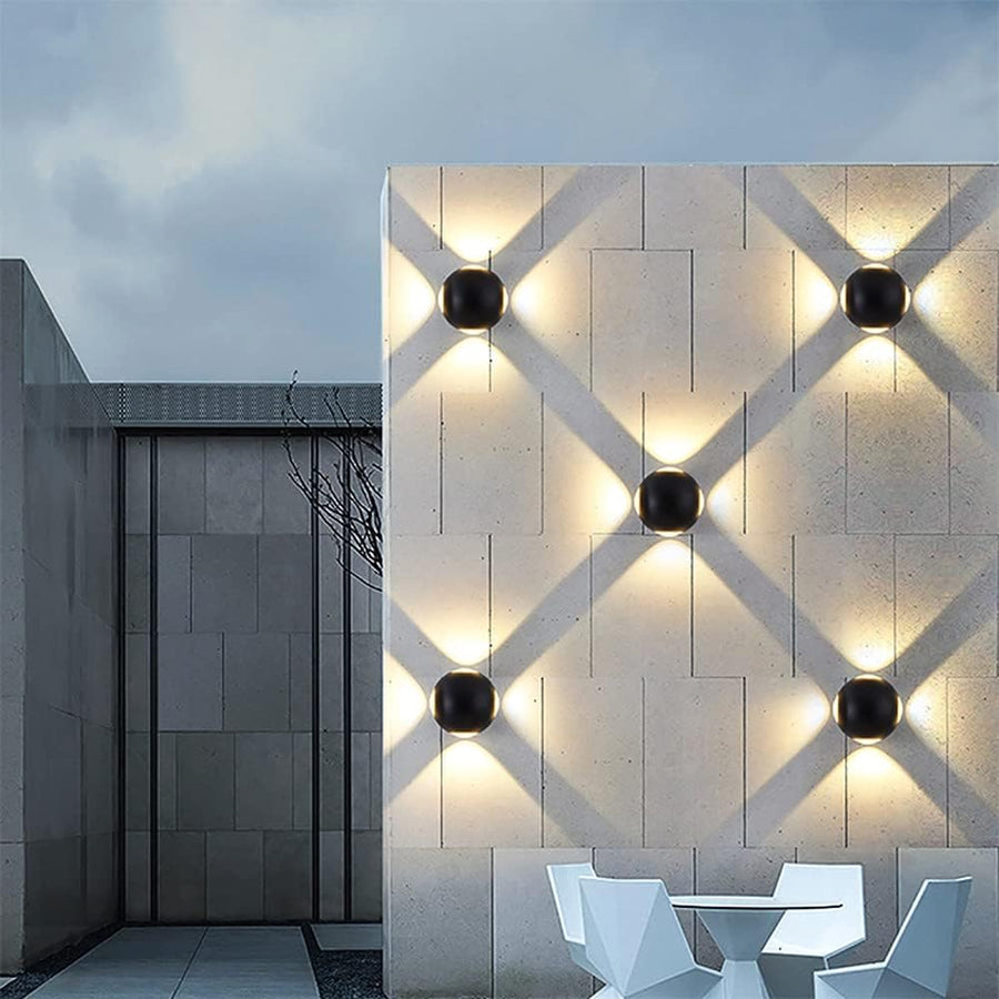 LED nástěnné svítidlo AX240, venkovní, 4 zdroje, 4W, černé, 3000K