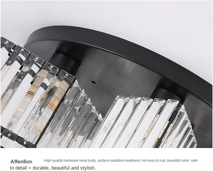 Sasha Moderní klasický lustr, LC117/5BK, 5x E27, kov a křišťál, černá, stínidlo