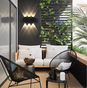 Vnější nástěnné LED svítidlo Ellis, 6W, 6 světelných zdrojů, teplé světlo, černá