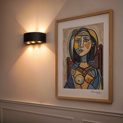 Vnější nástěnné LED svítidlo Ellis, 6W, 6 světelných zdrojů, teplé světlo, černá