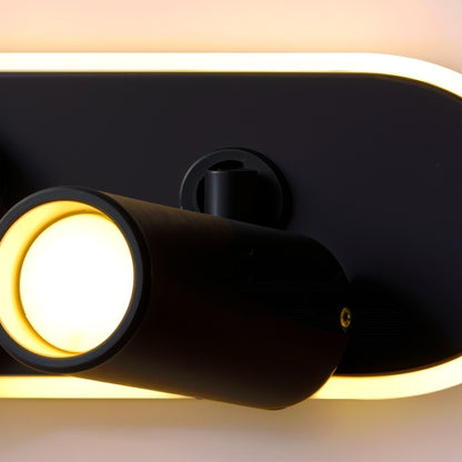 LED lustr s nastavitelným projektorem FISSO Camilla 49W, světlo 3000/4000/6000k, černý