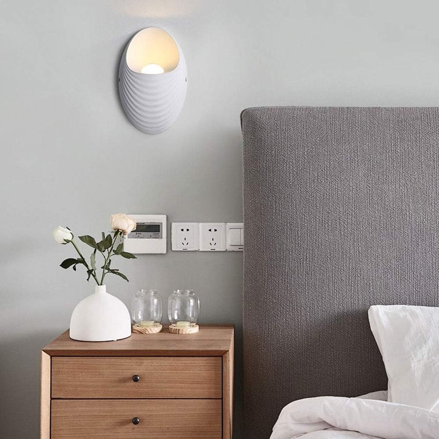 Vnější nástěnné svítidlo Shell, 5W, 3000K, bílé Vnější nástěnné světlo Výchozí název Alessandro Design