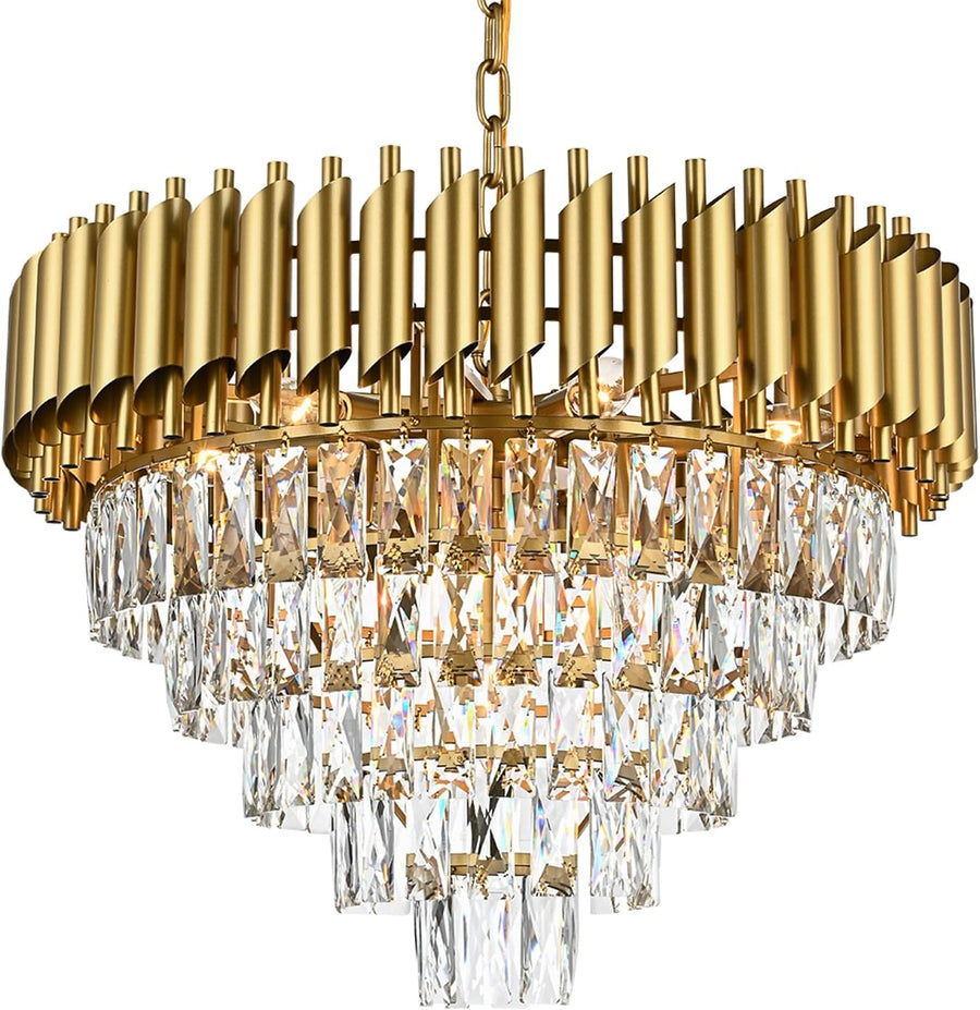 VERSAILLES Supremo křišťálový lustr, CC900/800GD, 12xE14, průměr 80 cm, lesklé zlato, nastavitelná výška, kov a krystal