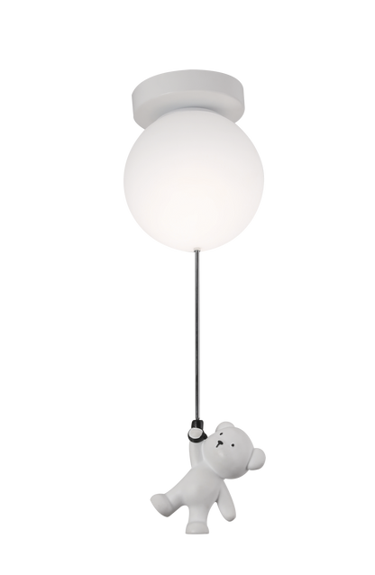 URSULETI LED lustr Globe 18cm, výška 50cm, 1xE7, závěsný