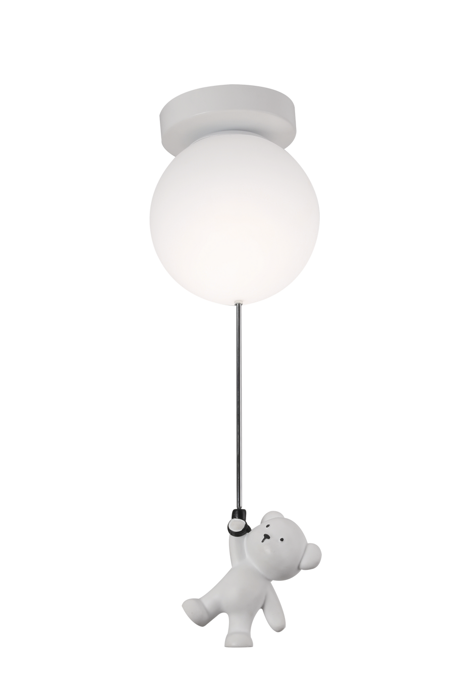 URSULETI LED lustr Globe 18cm, výška 50cm, 1xE7, závěsný