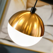 Aurion 29W akrylový LED závěsný lustr s dálkovým ovládáním, stmívatelný, černé zlato, kov a akryl