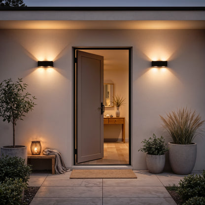 Vnější nástěnné LED svítidlo Ellis, 6W, 6 světelných zdrojů, teplé světlo, černá