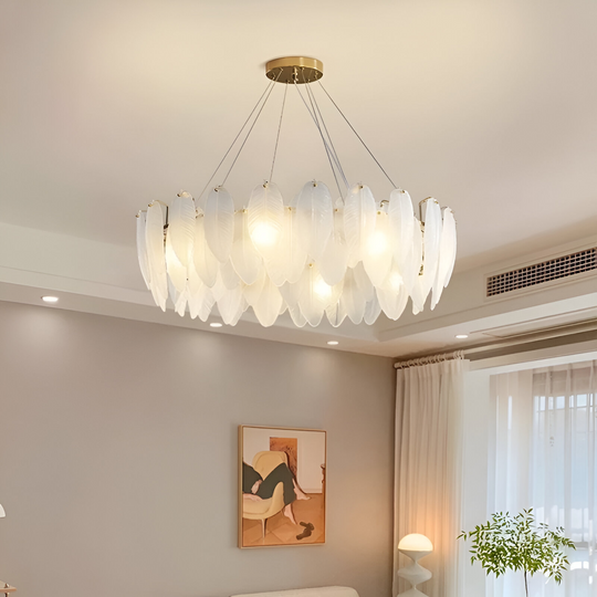 VICOMTE Pepito Crystal Lustr, 5x E14, Průměr 42cm, Zlatý, Nastavitelná výška Moderní Lustry Výchozí název Alessandro Design