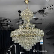 Junnut 21*E27 Chandier, Crystal and Metal, Golden