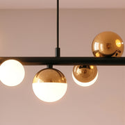 Aurion 29W akrylový LED závěsný lustr s dálkovým ovládáním, stmívatelný, černé zlato, kov a akryl