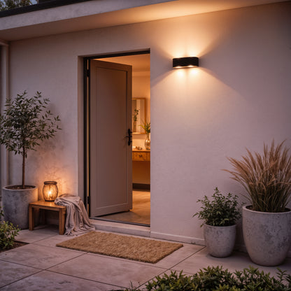 Vnější nástěnné LED svítidlo Ellis, 6W, 6 světelných zdrojů, teplé světlo, černá