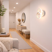 LED lustr VERTEX CIRCULA 21W, 2 kruhy, kovové rámy, studené/teplé/neutrální světlo, bílá