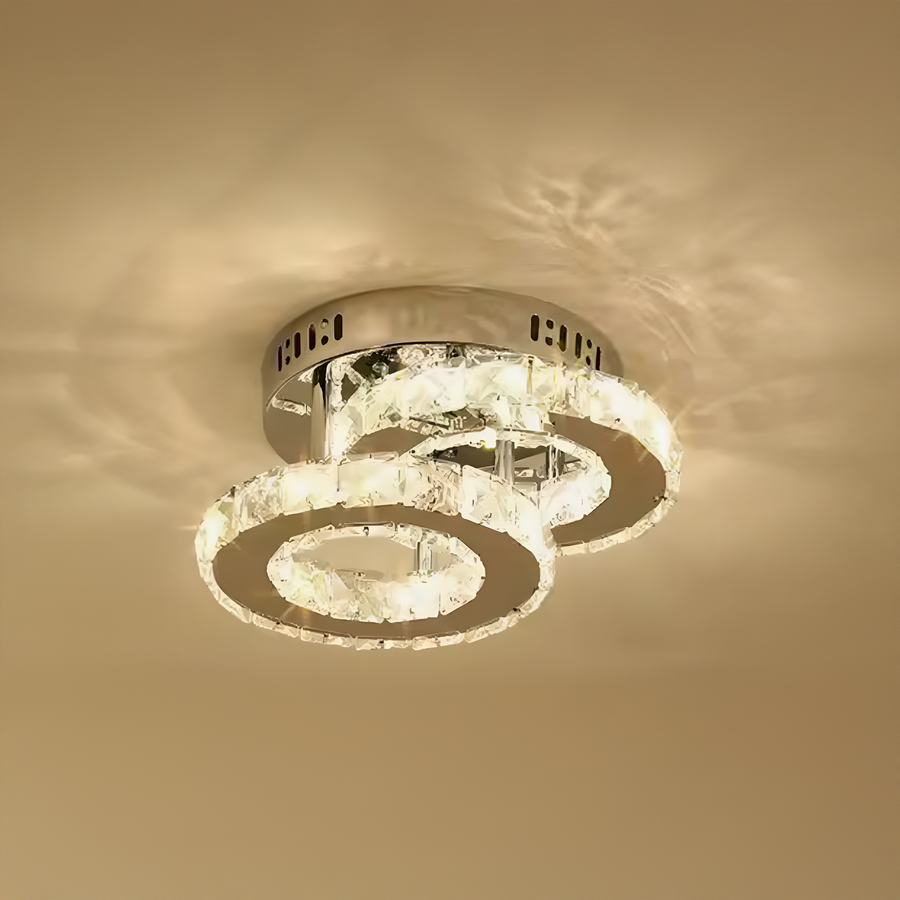 LED LED LED LED Royro Rondra s krystaly, 2 světelné zdroje, 26W, lesklý chrom