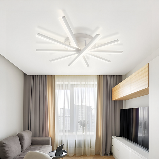 LED lustr s dálkovým ovládáním ZOE, 67W, Studené/Teplé/Neutrální světlo, Stmívatelné, Bílá