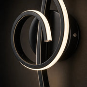 LED nástěnná lampa Key Sol 34W studená/teplá/neutrální světlý černý kov