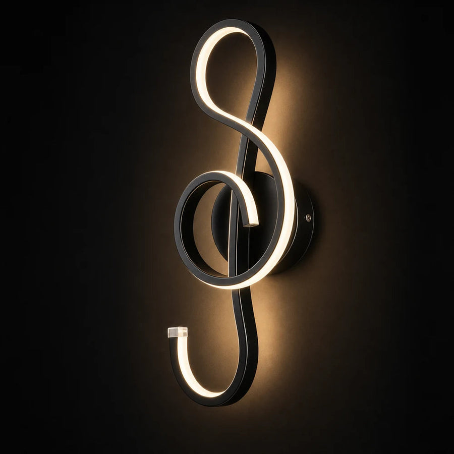 LED nástěnná lampa Key Sol 34W studená/teplá/neutrální světlý černý kov