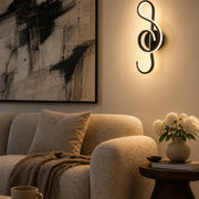 LED nástěnná lampa Key Sol 34W studená/teplá/neutrální světlý černý kov