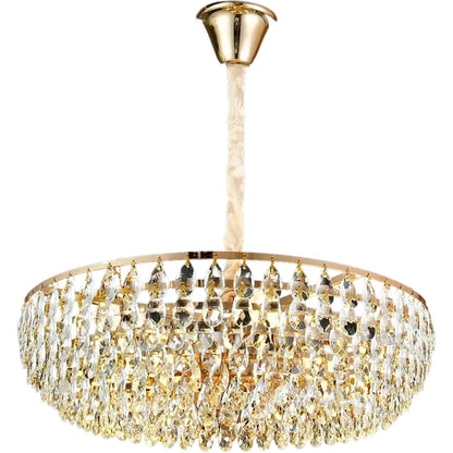 Křišťálový lustr CC1677/400GD, 4xE14, lesklé zlato, nastavitelná výška, kov a křišťál