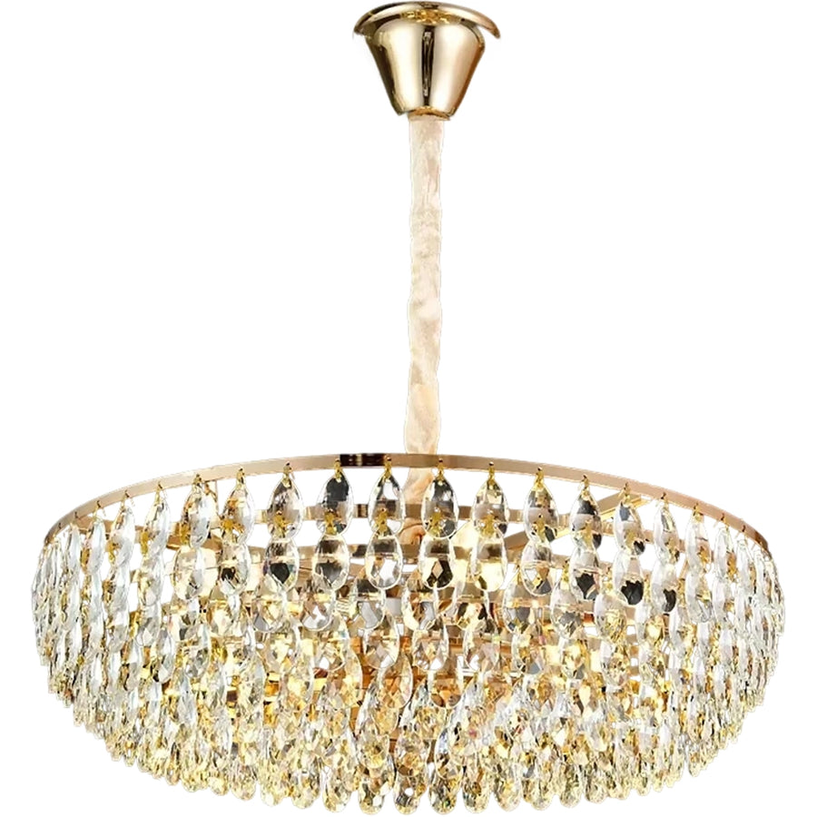 Křišťálový lustr CC1677/400GD, 4xE14, lesklé zlato, nastavitelná výška, kov a křišťál