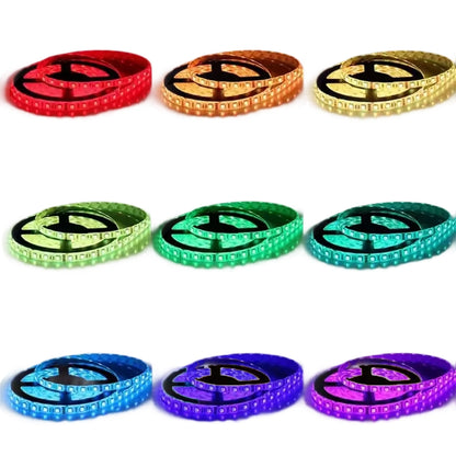 Sada LED pásků 5050 5m s dálkovým ovládáním, RGB, 10W/m, 5m, IP44