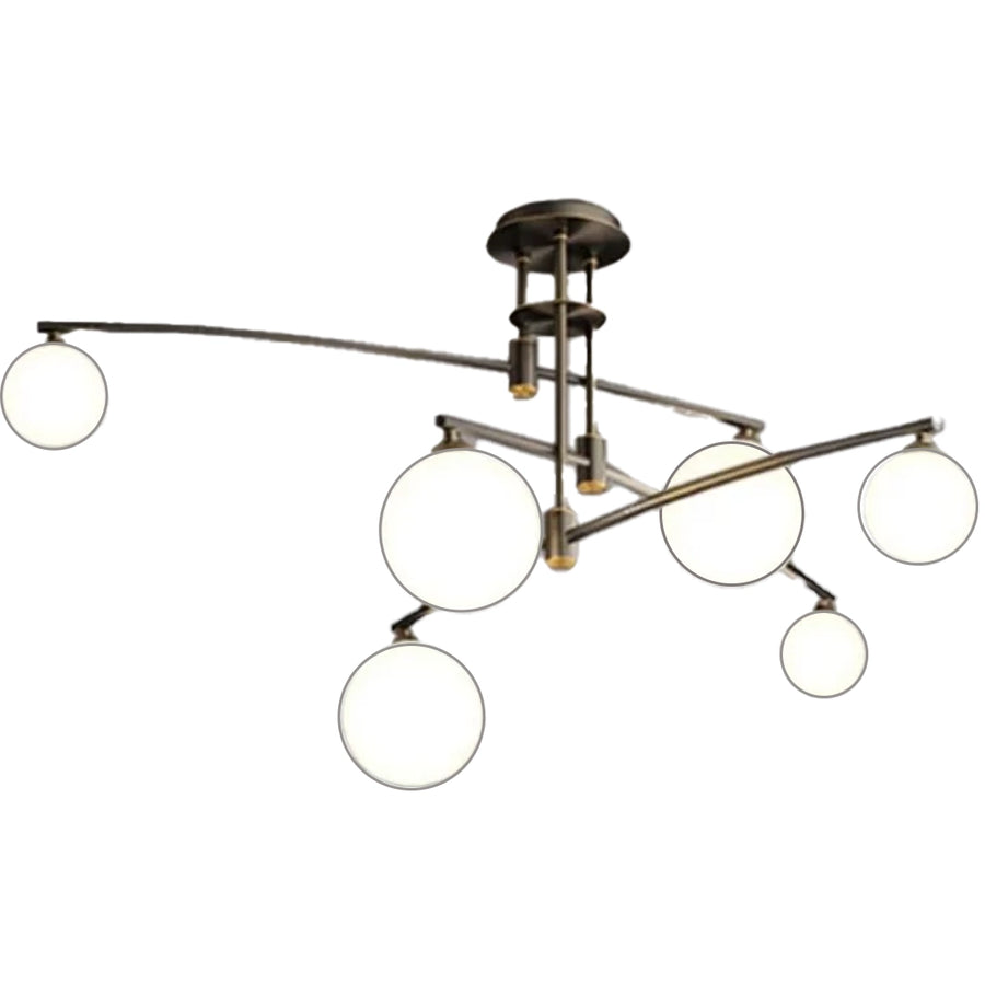 Lustr s kulatým stínidlem, PENTHOUSE Dome, 6x G9, černá, kov