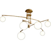 Lustr s kulatým stínidlem, PENTHOUSE Dome, 6x G9, Gold, Metal